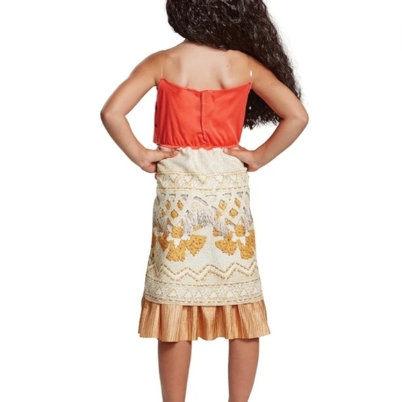 Disney Moana Costume for Kids - Coral and Gold S 6/6X Halloween Dress Up - Picture 2 of 8